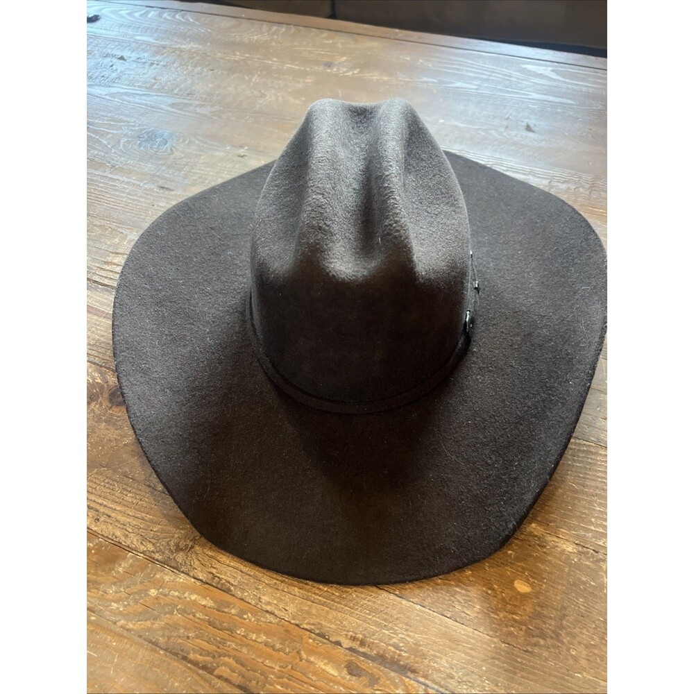 Twister® Men's Dallas Chocolate Wool Cowboy Hat Size 6 7/8 Leather Band T7101047